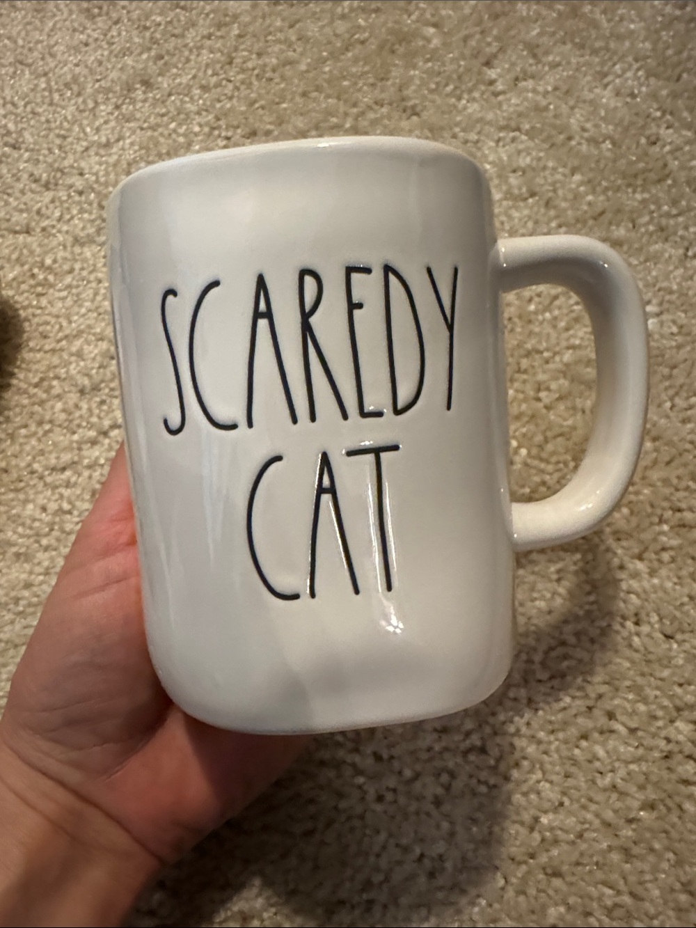 Rae Dunn Scaredy Cat Ceramic Mug